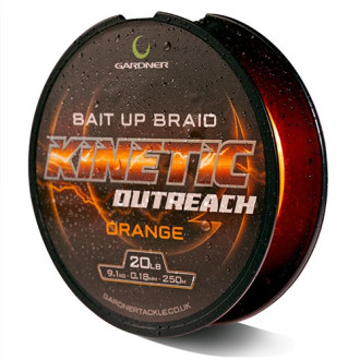 Splétaná šňůra Gardner Kinetic Outreach Shock Leader Orange 0,26mm 50m