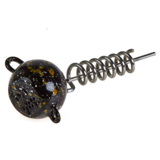 Jigová hlavička Lucky John BBS Wobbling Flexhead Pike black 2ks