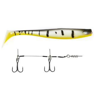 Gumová nástraha Lucky John 3D Kubira Swim Shad 9" SET Ghost