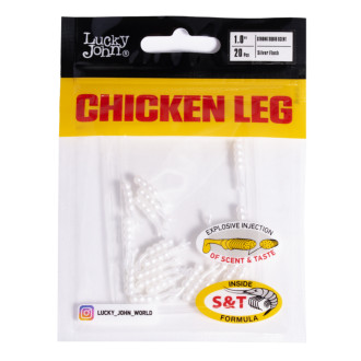 Gumová nástraha Lucky John Chicken Leg 1,0" 20ks Silver Flash