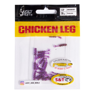Gumová nástraha Lucky John Chicken Leg 1,0" 20ks Purple Plum
