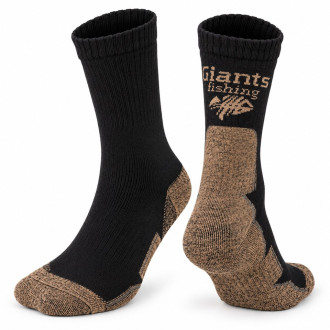 Ponožky Giants Fishing Thermo+ Merino Socks Black/Brown