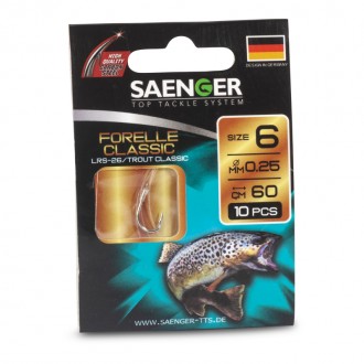 Saenger Návazec na pstruhy Forelle Classic vel. 6, 10 ks/bal
