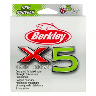Splétaná šňůra Berkley X5 Low Vis Green 150m