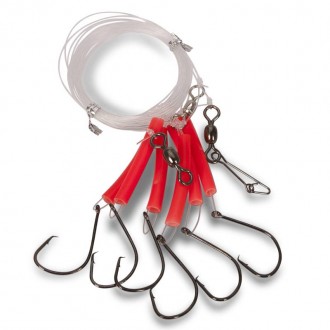Aquantic systém pro lov okounů Circle Hook fluoro 6/0 červená