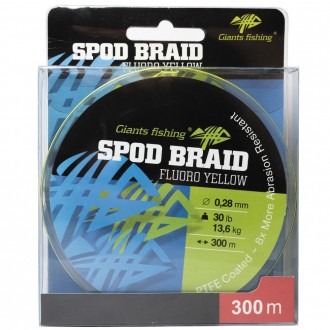 Splétaná šňůra Giants Fishing Spods Braid Fluoro Yellow 300m