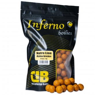 Boilies Carp Inferno Nutra Line Malina - Broskev 1kg