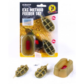 Sada krmítek Extra Carp Method Feeder Set 50,60g + formička