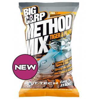 Krmítková směs Bait-Tech Big Carp Method Mix Tiger & Peanut 2kg