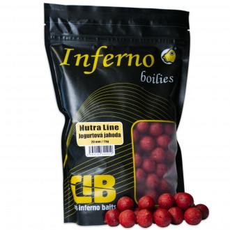 Boilies Carp Inferno Nutra Line Jogurtová jahoda 1kg