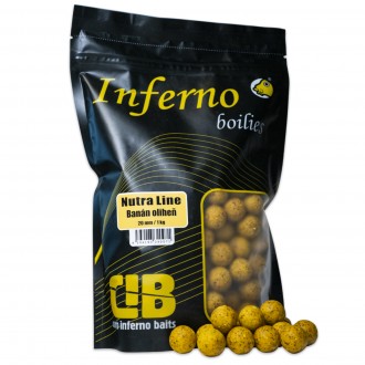 Boilies Carp Inferno Nutra Line Banán - Oliheň 1kg