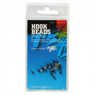 Zarážka na háček Giants Fishing Hook Beads Oval 30ks