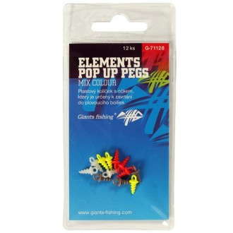 Kolíček s očkem Giants Fishing Elements Pop Up Pegs Mix Colour 12ks