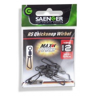 Saenger navlékací karabinka s obratlíkem RS Quicksnap Wirbel 6 23mm, 7ks/bal