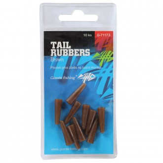 Převlek na závěsku Giants Fishing Tail Rubbers Brown 20mm 10ks