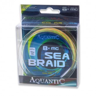 Aquantic šňůra osmipramenná MC Sea-Braid 0,26 mm 300 m multicolor