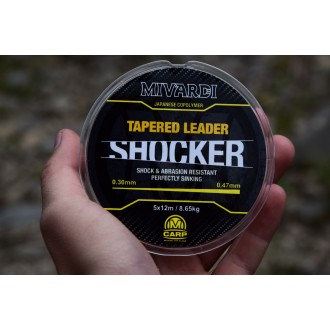 Ujímaný vlasec Mivardi Shocker Tapered Leader 5x12 m