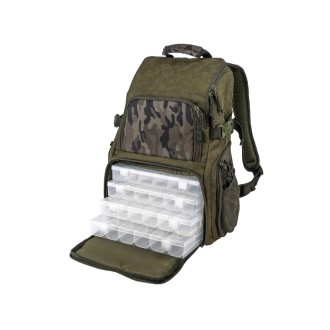 Batoh Spro Double Camouflage Backpack + 4 krabičky