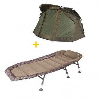 Bivak JRC Defender Peak 2 Man + lehátko Repus Flat 6-leg