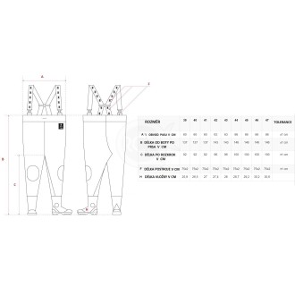 Brodící kalhoty Pros Premium SBP01 pas 140cm
