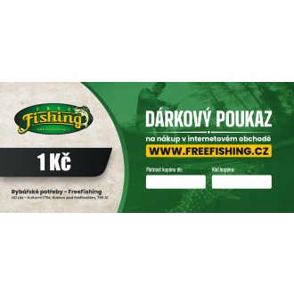 Dárkový poukaz Freefishing od 1 Kč - libovolná hodnota