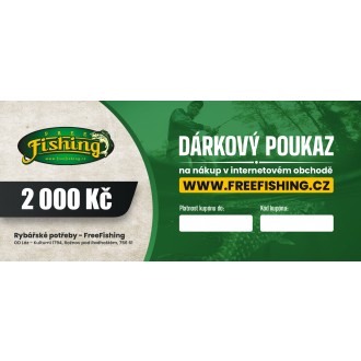 Dárkový poukaz Freefishing 2000 Kč