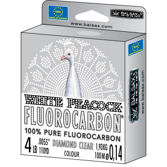Fluorocarbon Balsax White Peacock Diamond Clear 50m