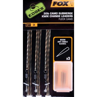Hotové montáže Fox Edges Camo Submerge leaders Kwik Change