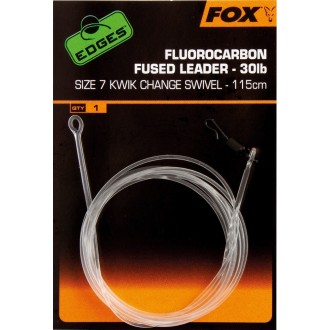 Montáž Fox Fluorocarbon s rychloobratlíkem Fused Leader 115cm 30lb