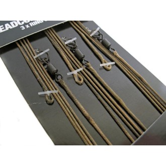 Montáž Korda Kable Leadcore Leader Ring Swivel Weed/Silt 3ks
