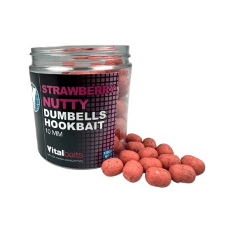 Nástraha Vitalbaits Dumbells Strawberry Nutty 10mm 150g