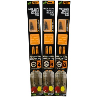 Návazec Fox Edges Wide Gape Beaked PVA Bag Rigs 2ks