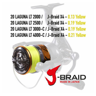 Naviják Daiwa Laguna LT 3000C + šňůra  J-Braid X4