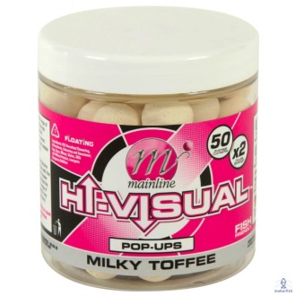 Plovoucí boilie Mainline High Visual Mini Pop-ups Milky Toffee 12mm