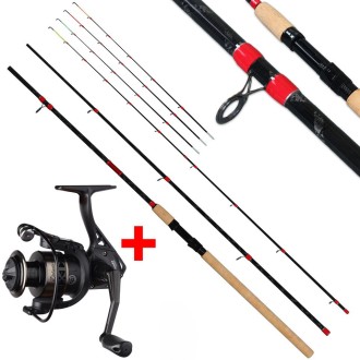 Prut Giants Fishing Fluent MK2 Feeder 3,00m 80g + Naviják Deluxe FD 4000