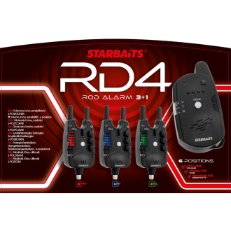 Sada signalizátoru Starbaits RD4 + příposlech 3+1
