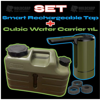 Set Holdcarp automatická pumpa Digital Rechargeable Tap + kanystr Cubic Water Carrier 11L