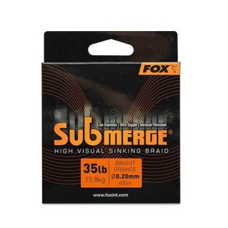 Splétaná šňůra Fox Submerge Orange Sinking Braid 600m