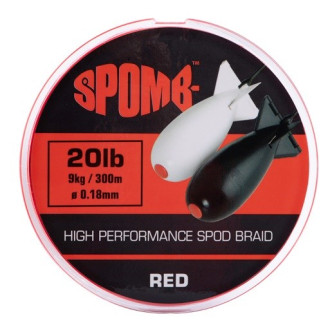 Splétaná Šňůra Spomb™ Braid Red 0,18mm 9kg 300m