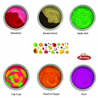 Těsto na pstruhy Berkley PowerBait Trout Dough Fruit Range 50g