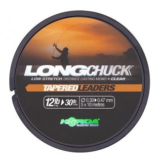 Ujímaný návazec Korda LongChuck Tapered Leaders 0,30-0,47mm 12-30lb